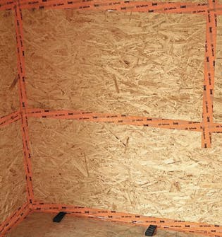 Isoleret anneks: Tætning indvendigt i isoleret anneks Isoleret anneks: Indvendige vægge i isoleret anneks er tætnet